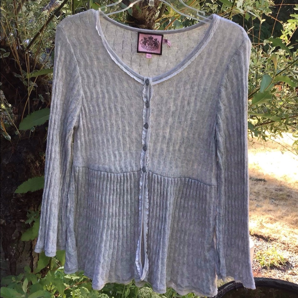 Juicy Couture button front knit top